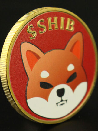 Купить 10pcs Non Magnetic Dogecoin Killer SHIBA Inu Coin CRYPTO Metal Gold Plated Physical Shib Red Coin Doge Killer Souvenir Badge