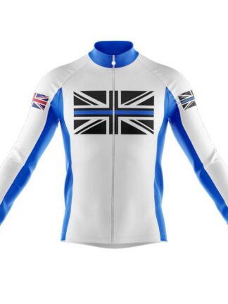 Купить 2022 New Thin-Blue-Line-UK Winter Cycling Long Sleeve Jersey Men's Or Women's cycle jersey Thermal Fleece Spring and Autumn V2