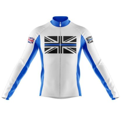 Купить 2022 New Thin-Blue-Line-UK Winter Cycling Long Sleeve Jersey Men's Or Women's cycle jersey Thermal Fleece Spring and Autumn V2