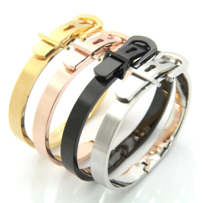 Купить Luxury Design Stainless Steel Belt Fastener Bangle Bracelet Jewelry for Collect