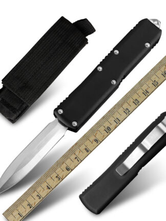 Купить MT04 Double Action Knife Military Tactical Front Automatic Knife BM OTF Aluminum Handle Outdoor Camping Hunting Self-Defense Tools Knives EDC Pocket Folding Blades