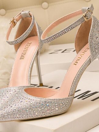 Купить Plus size sexy stiletto heel sequins shoes red blue wedding shoes high platform dance shoes 4 colors size 34-39