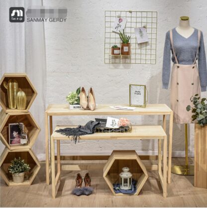 Купить Clothing shop window decoration display table Commercial Furniture children's clothes store creative high and low water tables