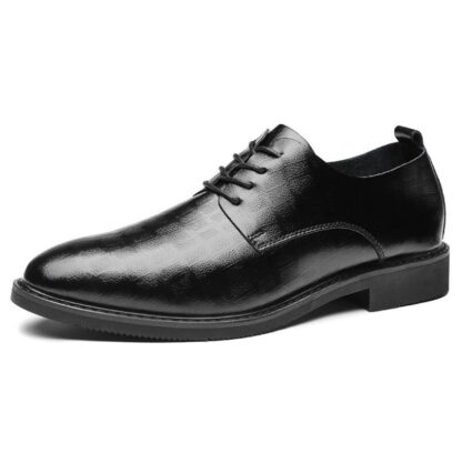 Купить 2022 leather embossed casual business shoes men dress single soft soles comfortable youth