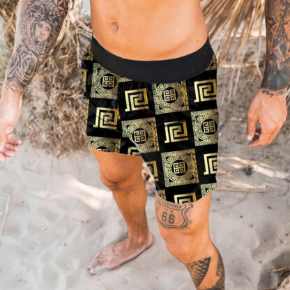Купить Men's Swimwear Trunk Short Print beach pant man shorts vintage printing trousers pantalones