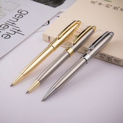 Купить Metal Rotating Ballpoint Pen High quality Business Pens Student Teacher Office Writing Gift