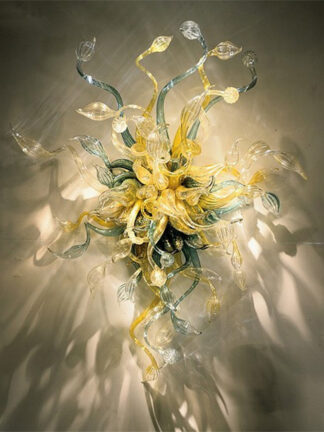 Купить Modern Lamps Murano Flower Living Room Glass Wall Lightings Blown Abstract Decoration W40*H70 Indoor Lighting