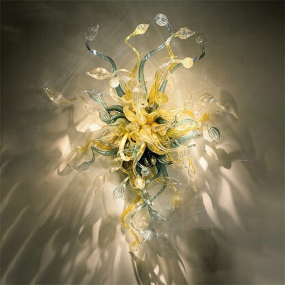 Купить Modern Lamps Murano Flower Living Room Glass Wall Lightings Blown Abstract Decoration W40*H70 Indoor Lighting