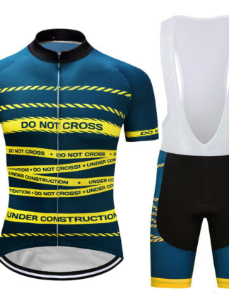 Купить 2021 POLICE LINE DO NOT CROSS Cycling Men Jersey Bib Shorts Set Shirt Pad Pants Gears