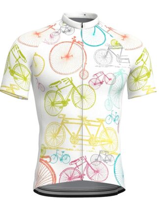 Купить 2021 Men's Short Sleeve Cycling Jersey Summer Spandex lemon Mountain Bike Top