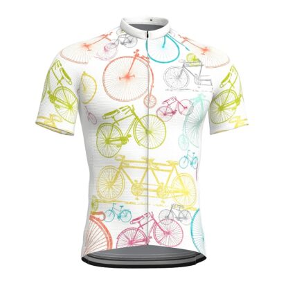 Купить 2021 Men's Short Sleeve Cycling Jersey Summer Spandex lemon Mountain Bike Top