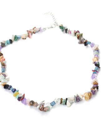Купить Natural Crushed Beaded Strand Multicolored Energy Chakra Stone Necklace
