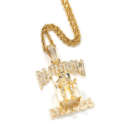 Купить Fashion Hip Hop Rapper Style CZ DEATHROW Pendant Stainless Steel Chain Necklace