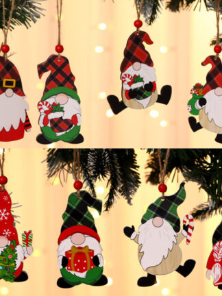 Купить New Christmas Decorations Painted Wooden Xmas Tree Decoration Accessories