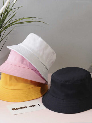 Купить New Cotton Black White Bucket Hat Women Sun Hats for Kids Hip Hop Outdoor Trip Caps Men Beach Sun Protect Fishing Unisex Bonnet Q0811