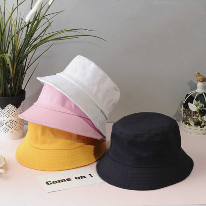 Купить New Cotton Black White Bucket Hat Women Sun Hats for Kids Hip Hop Outdoor Trip Caps Men Beach Sun Protect Fishing Unisex Bonnet Q0811