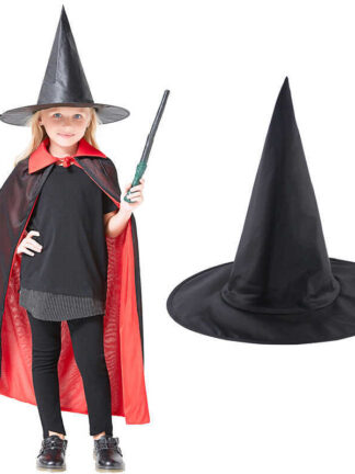 Купить New Fashion Adult Kids Children Wizard Hat Black Oxford Fashion Foldable Halloween Birthday Carnival Party Cosplay Costume Accessories Q0811