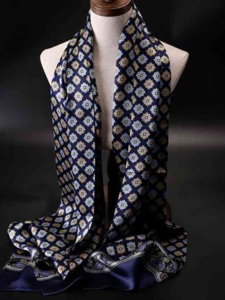 Купить Spring and autumn high-grade men's mulberry double-layer double-sided silk scarf Bib man Changji