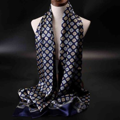 Купить Spring and autumn high-grade men's mulberry double-layer double-sided silk scarf Bib man Changji