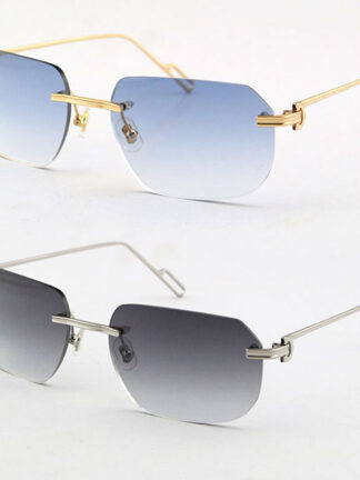 Купить Selling Fashion Metal Sunglasses UV400 Protection Rimless 18K Gold Male and Female Sun Glasses Shield Retro Design eyeglasses frames men