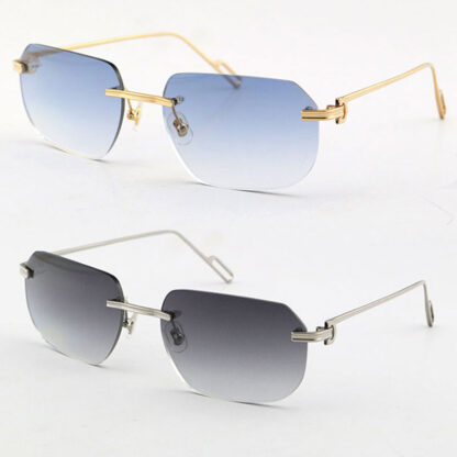 Купить Selling Fashion Metal Sunglasses UV400 Protection Rimless 18K Gold Male and Female Sun Glasses Shield Retro Design eyeglasses frames men