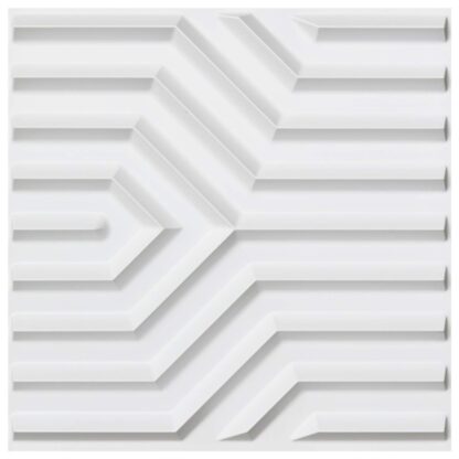 Купить Art3d 50x50cm 3D Wall Panels PVC Matt White Geometric Mate Pattern Soundproof for Living Room Bedroom (Pack of 12 Tiles)