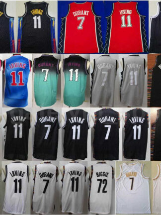 Купить Basketball Edition Earned City Kevin Durant Jersey 7 Kyrie Irving 11 Biggie 72 Spencer Dinwiddie 8 Stitched Black White Green Top Quality