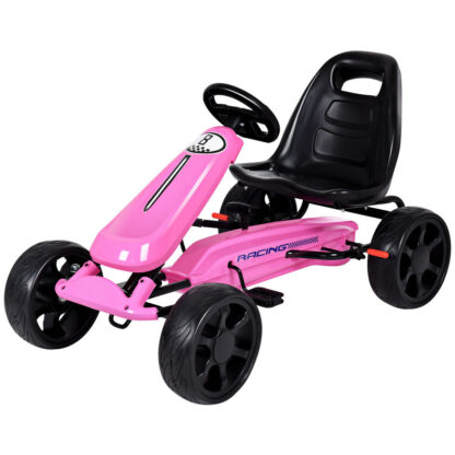 Купить Go Kart Kids Ride On Car Pedal Powered Car 4 Wheel Racer Toy Stealth Outdoor New