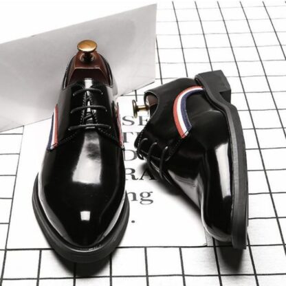 Купить 2021 New Derby Oxfords Lace Up Men Shoes Solid PU Leather Dress Simplicity Classic Casual Business Shoes Spring Autumn Banquet DH573