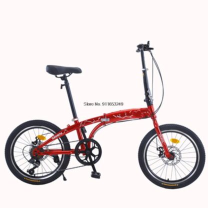 Купить 14 Inch Foldable Ultra-Light Bicycle Single/Variable Speed Portable Mini Bicycle Non-Slip Road Bike