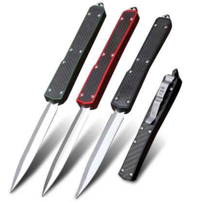 Купить Front Automatic Knife MT Manual Self Defense D2 Steel Blade Double Action Military Tactical Combat Knife Pocket EDC Tool OTF Cool Sword Camping Hunting Fishing