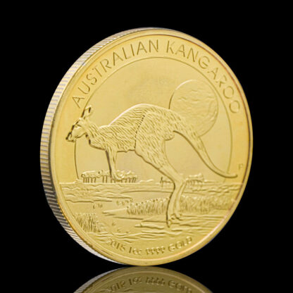 Купить 10pcs Non Magnetic Gold Plated Australian Kangaroo Elizabeth II Queen Australia Souvenirs Coin Collectible Coins Medal